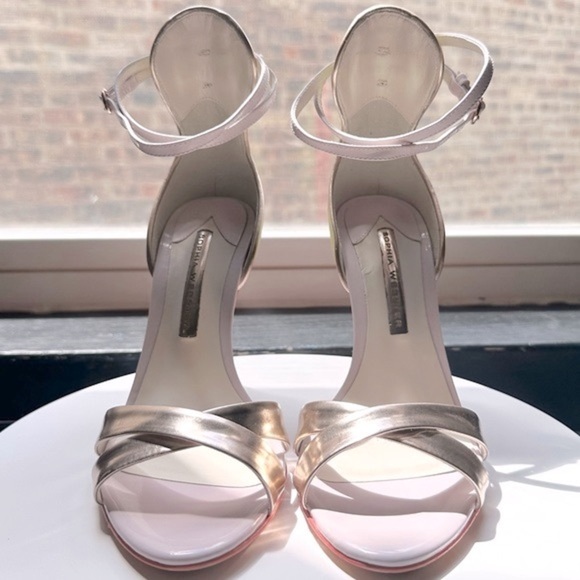 🌺 SOPHIA WEBSTER 👠 Nicole Hot Bubblegum Sandal, Sunny Lime size 38.5 - Picture 9 of 16